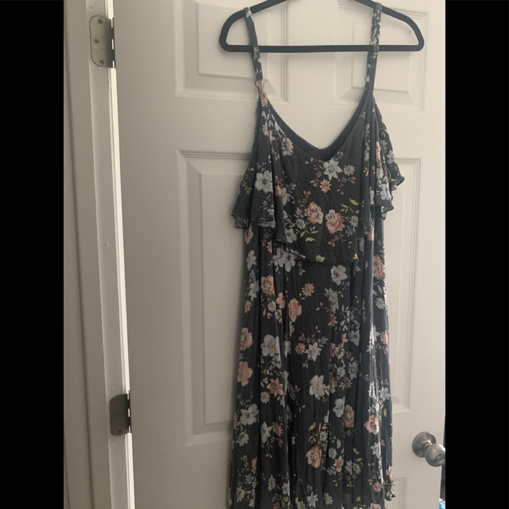 Torrid Gray Floral Sundress